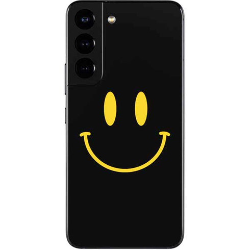 Black Happy Face Galaxy S22 Skin